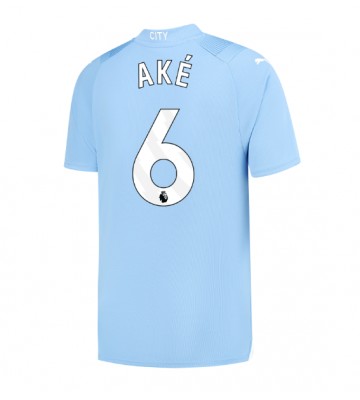 Manchester City Nathan Ake #6 Hjemmebanetrøje 2023-24 Kort ærmer